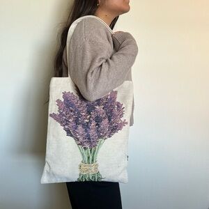 Lavender Tapestry Tote Bag